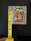 VINTAGE SMALL .925 SILVER SAINT GEORGE ART OF HOLY BYZANTINE ART WALL PLAQUE — photo 5