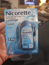 Nicorette 2mg Coated Nicotine Lozenge Stop Smoking Aid - Ice Mint- 20 Lozenge
