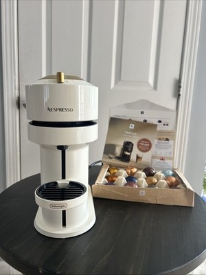 Nespresso Vertuo Next Creamy White Gold Capsule Coffee Machine Removable Tray