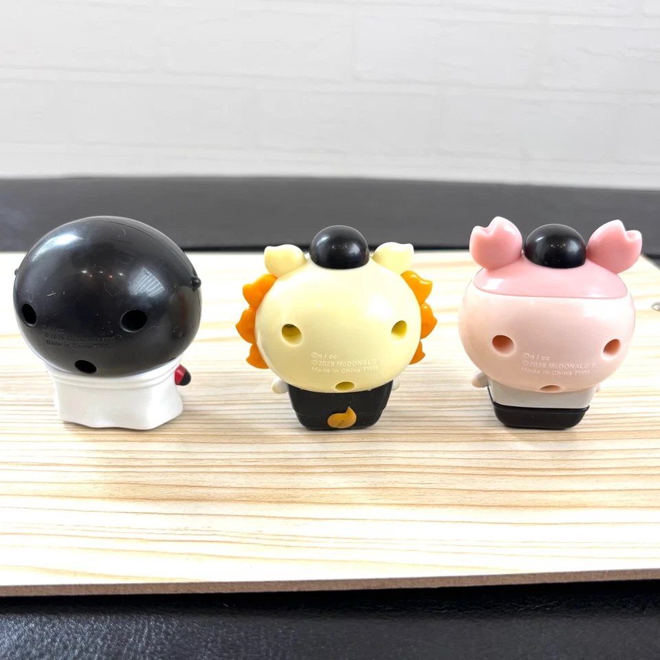 Chiikawa McDonald’s Japan Pencil Toppers 3pc Usagi Rakko Furuhonya Used - Image 4 of 4