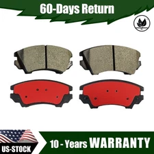Front Premium Carbon Fiber Ceramic D1404 Brake Pads Fit for Ram 2500 2019-2022