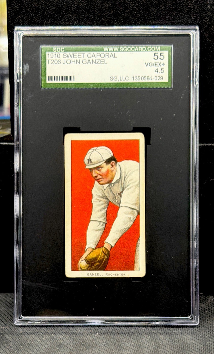 1909-1911 T206 White Borders John Ganzel Rochester Sweet Cap Back SGC 4.5