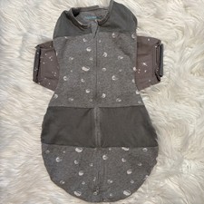 Happiest Baby SNOO Swaddle Sack Small 0-2M 5-12lbs Gray Moon  Star Print