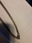 Vintage blue rhineston channel set vnecklace v-shaped  — photo 5