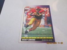 RICKY ERVINS REDSKINS 1991 SCORE ROOKIE CARD #582. rookie card picture