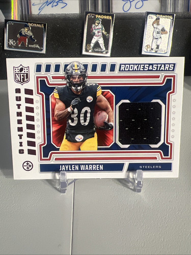 2024 Rookies & Stars NFL Authentic Memorabilia Jersey Card Jaylen Warren NA-JWN - Picture 1 of 2