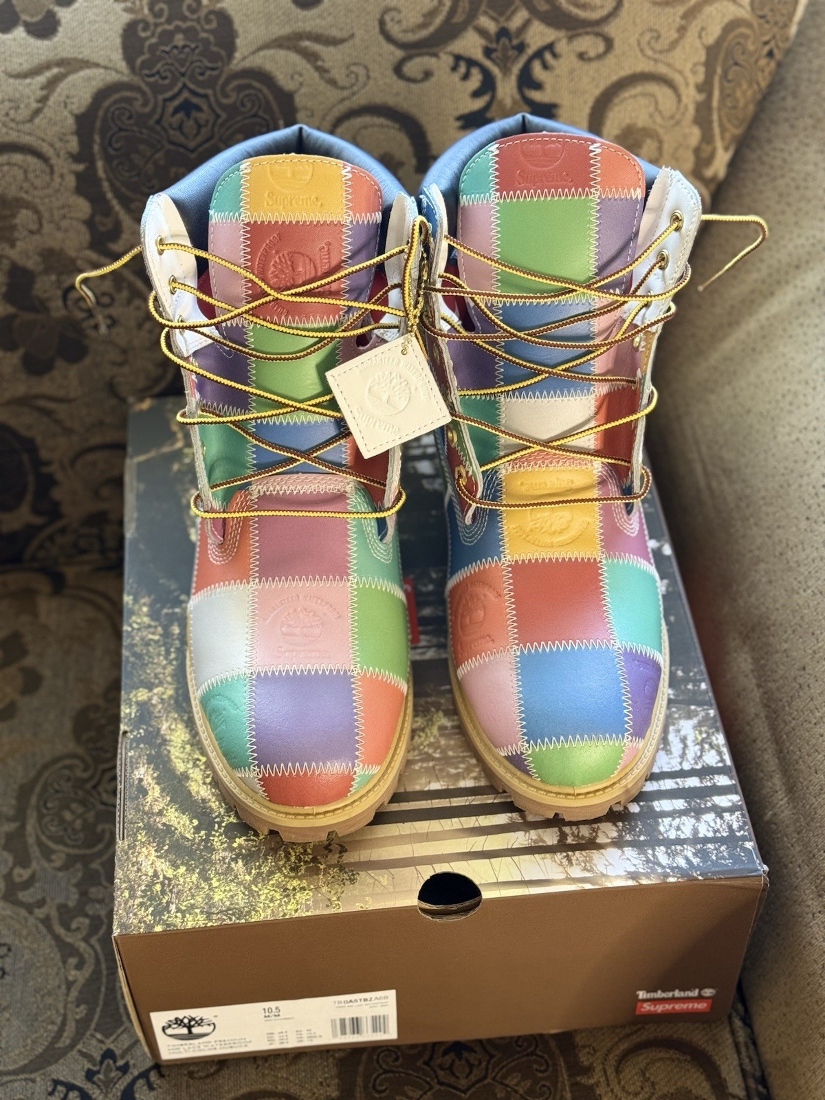 Supreme Timberland  Patchwork 6” Premium Waterpro… - image 1