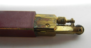 Lady's Discreet Pen-style Butane Cigarette Lighter Maroon Finish Removable Top