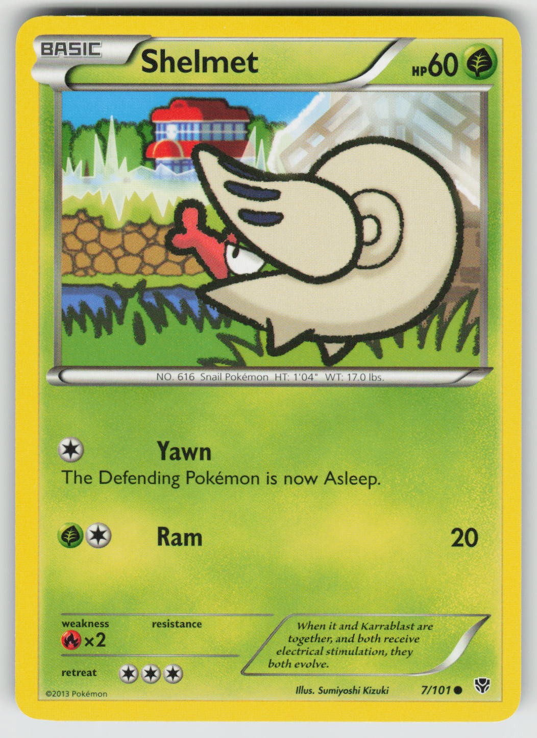 Shelmet 7/101 Common Plasma Blast Pokemon Near Mint