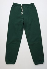 Vintage 90s Streetwear Mens Medium Faded Blank Sweatpants Joggers Green USA