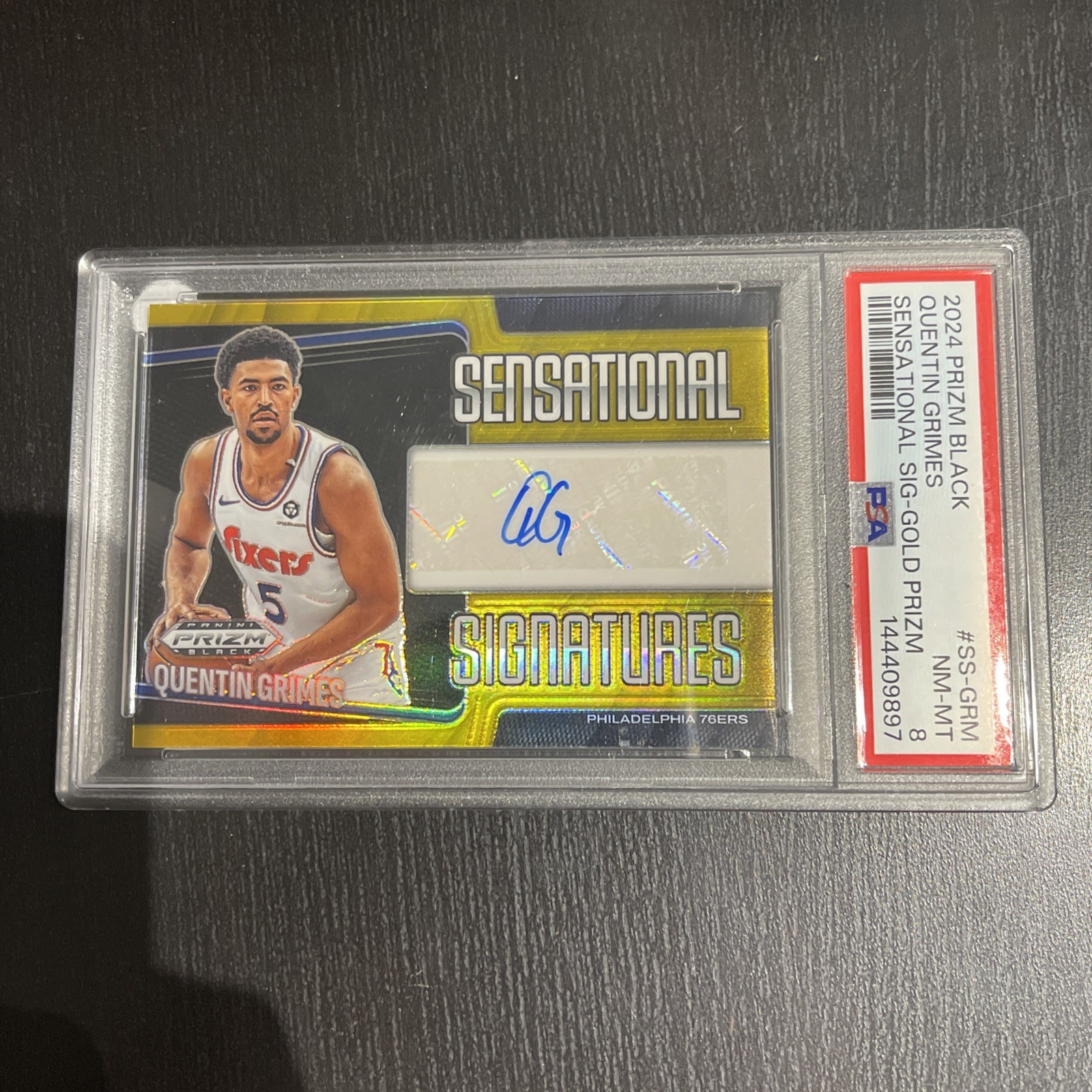 QUENTIN GRIMES 2024-25 PANINI PRIZM BLACK GOLD SENSATIONAL SIGNATURES AUTO /10🔥