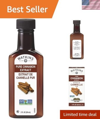 Elevate Your Baking with Pure Cinnamon Extract, Non-GMO, Kosher 2 oz Bottle