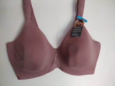 Bali One Smooth U Underwire Bra Dusty Rose Pink Lace DF4580 400DD New with Marks
