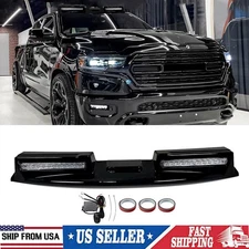 For 2019-2023 2024 RAM 1500 Gloss Black Lamp Model Roof Top Light Bar W/ LED DRL