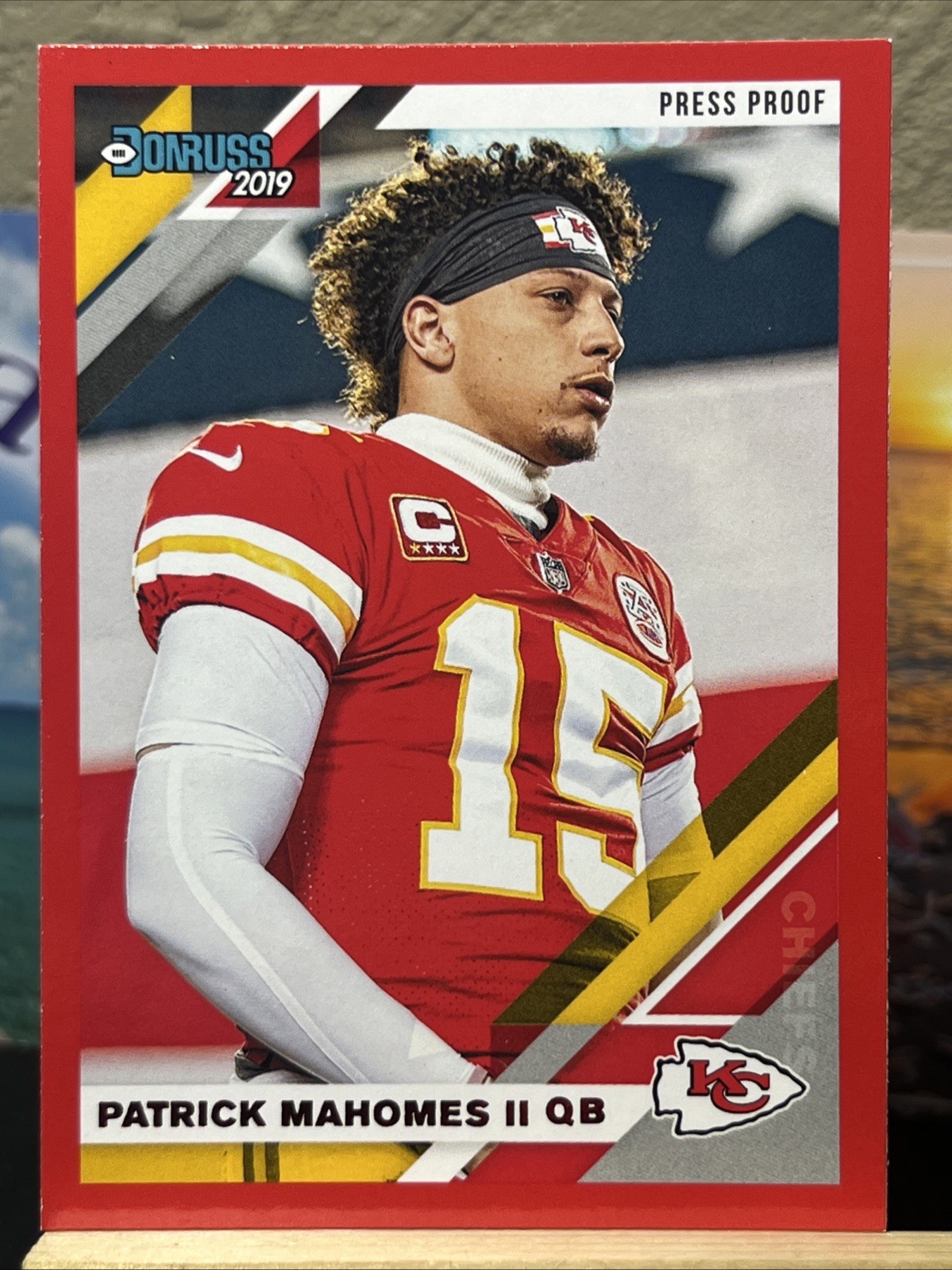 2019 Panini Donruss - Patrick Mahomes II #1 V Photo Variations Press Proof Red