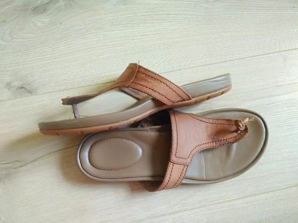Women Timberland Sandals Brown Leather 39 #NZCH