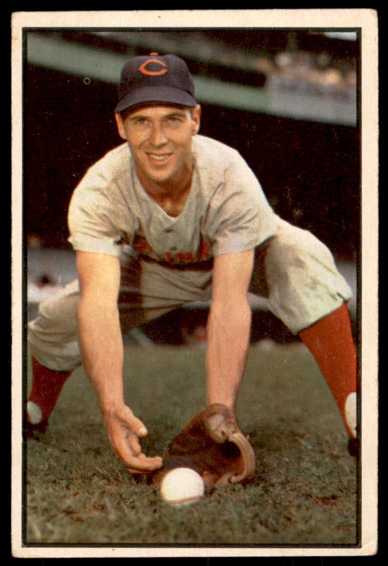 1953 Bowman Color #108 BOBBY ADAMS  Cincinnati Reds  VGEX