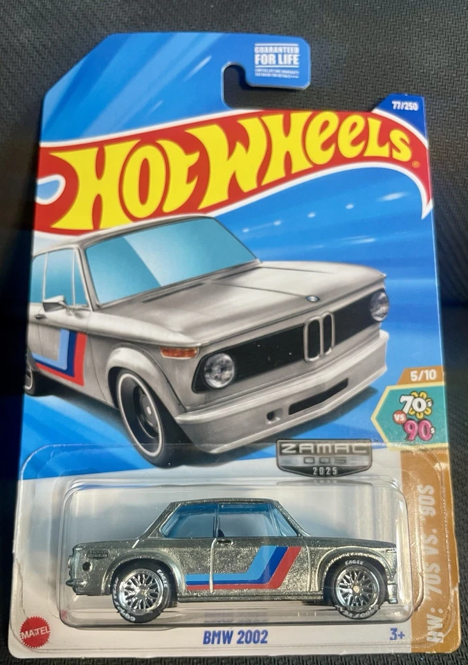 风火轮宝马 2002 Zamac 定制车轮和轮胎真骑手  — 第 3/4 张图片