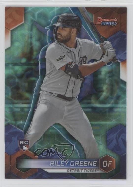 2023 Bowman's Best Aqua Lava Refractor 70/199 Riley Greene #30 0y9y