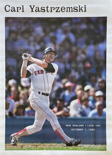 1983 24X36 POSTER FEATURING CARL YASTRZEMSKI ON THE DAY OF HIS LAST GAME PLAYED