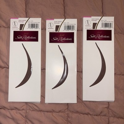 Vtg Hanes Silk Reflections Silky Sheer Knee Highs Sandalfoot Little Color 6 Pair