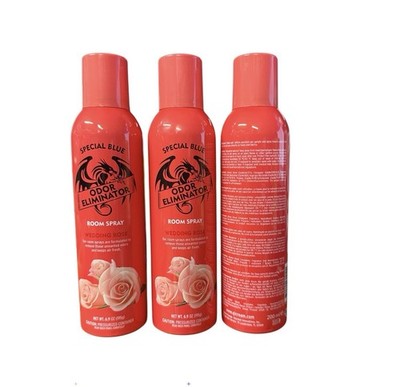 3 Special Blue Room Spray Voted Odor Eliminator Room Spray WEDDING ROSE 195g Ea