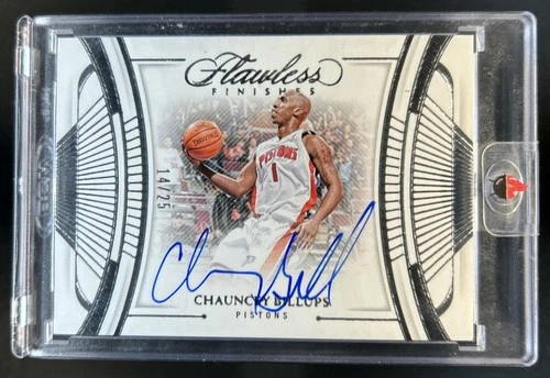 2023-24 Panini Flawless Chauncey Billups Finishes Auto Autograph #/25 Pistons