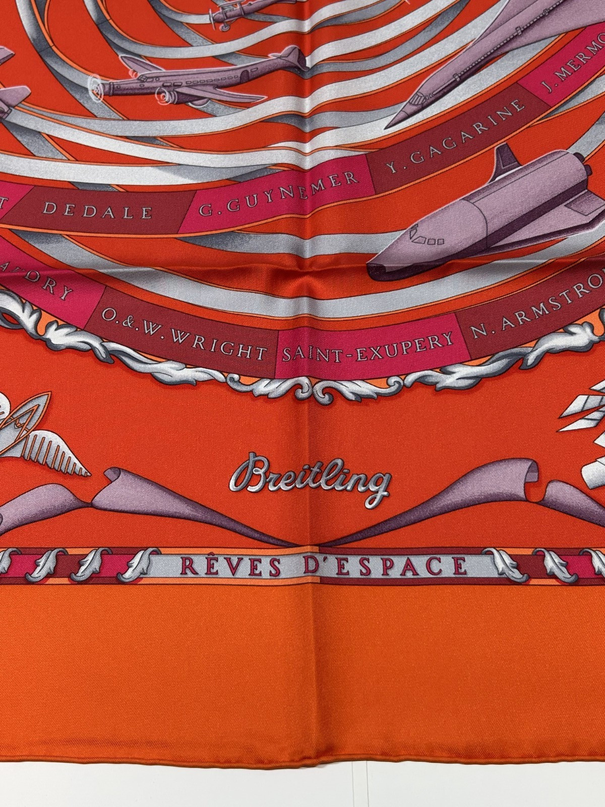 Hermes Scarf NEW Special Carre 'BREITLING x REVES D'ESPACE' RARE France Foulard thumbnail 7