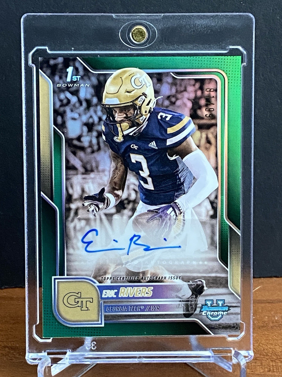 2025 Bowman U Chrome Prospect Autographs Eric Rivers #BCA-ER Green /99 (AU, RC)