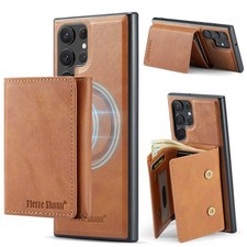 RFID Magnetic Leather Wallet Case For Samsung Galaxy S25 Edge/Ultra S24 S23 S22