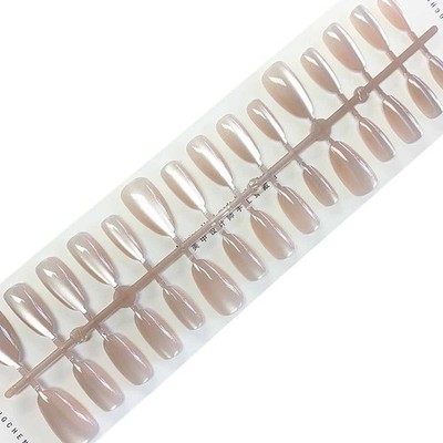 30Pcs/lot Short Press On Nails Cat Eyes Pure Ballerina Decoration Wearable Nail