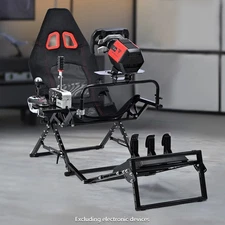 Marada Racing Sim Foldable Cockpit Stand Fit Logitech G923 G29 Moza Thrustmaster