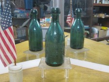 *ELECTRIC*1850~FOREST GREEN~IRON PONTILED~J. MANKE & CO. SAVANNAH BLOB LIP SODA