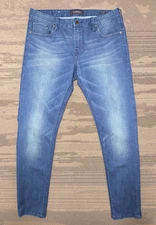 Scotch & Soda Blauw Jeans Size 34x34 (x33) Blue TYE Stretch Denim Fade Whiskered
