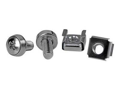 StarTechcom 50 Pkg M6 Mounting Screws and Cage Nuts 50 Pack (CABSCREWM6)