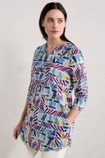 Seasalt Women's Op Art Tunic Hedging Marks Chalk
