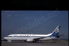 Olympic Boeing 737-400 SX-BKB Apr 98 BAD SCAN Kodachrome Slide/Dia C18