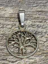 TREE OF LIFE SILVER TONE UNBRANDED PENDANT