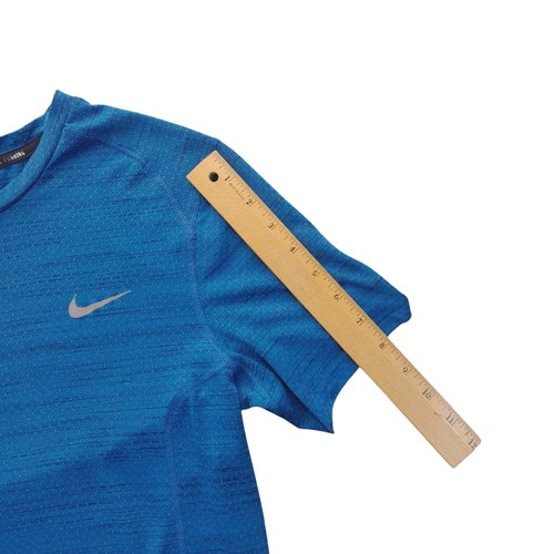 Nike Dri-Fit Laufshirt Damen Small/blau+schwarz Mischfarben/kurzarm - Bild 8 von 9