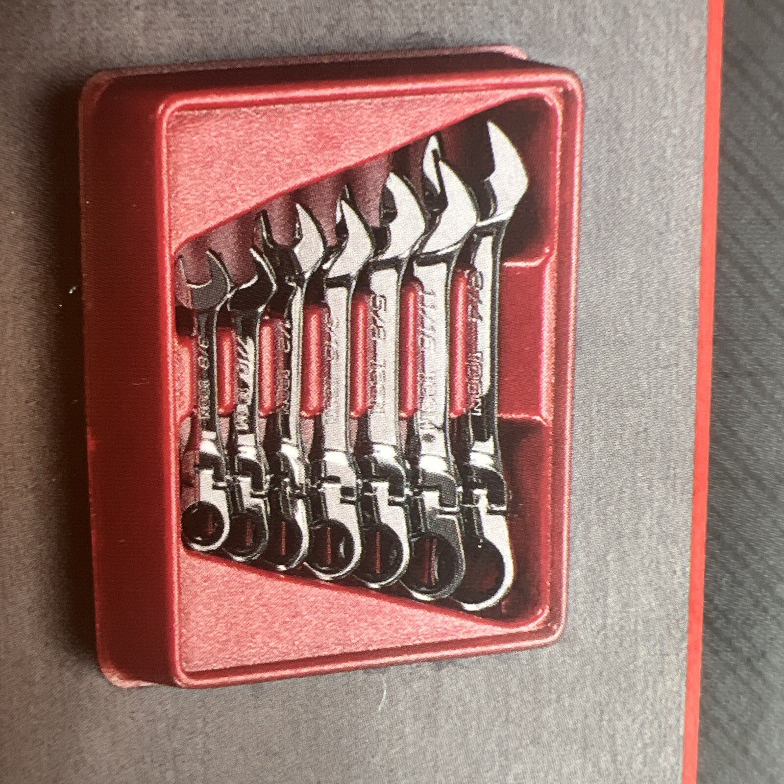 (NEW) Icon professional ratcheting stubby flex head comb.wrench set SAE