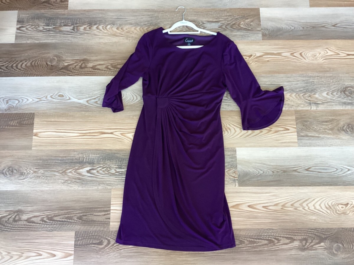 bell sleeve purple dress NWOT $1,950 Zimmermann Kaleidoscope Celestial Bell Sleeve Silk Linen Mini Dress