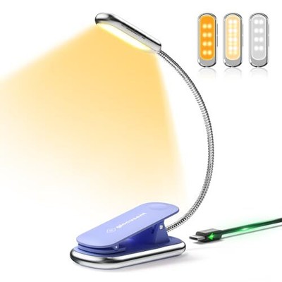 Posh Premium Book Light for Reading in Bed with Timer 16-LED Rechargeable Rea...