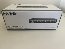InVid Tech 8 Port PoE Switch 2 Uplink Ports VIS-LRPOE8-2AN