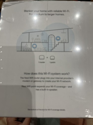 GOOGLE NEST WIFI ROUTER I PUNKT WI-FI SYSTEM GA00822 ZAPIECZĘTOWANY - Zdjęcie 4 z 5