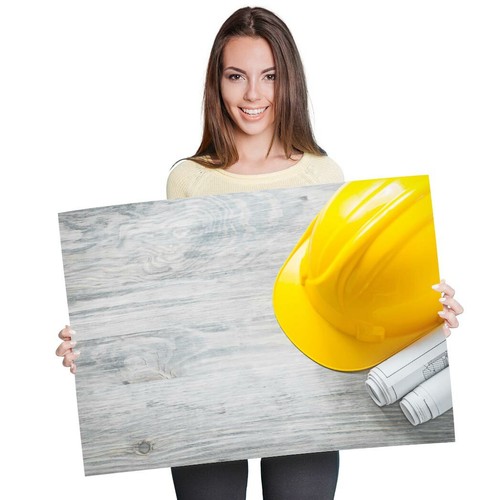 A1 - Construction Hard Hat Builder Trade Poster 60X90cm180gsm Print #14637