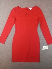 Women's GB Red Long Sleeve Bodycon Dress Size Small New With Tags