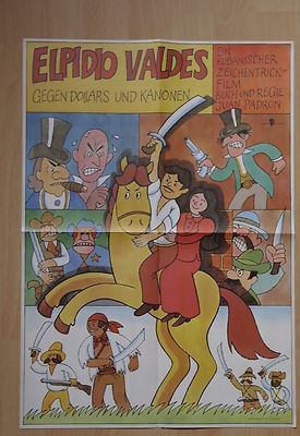 (D125) DDR-Kinoplakat ELPIDIO VALDES GEGEN DOLLARS UND KANONEN 1985