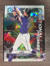 2021 Bowman Chrome Zac Veen Positional Promise Atomic Refractor serial /150
