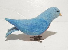 Vintage Folk Art Painted Felt Eastern Bluebird Sculpture Figure