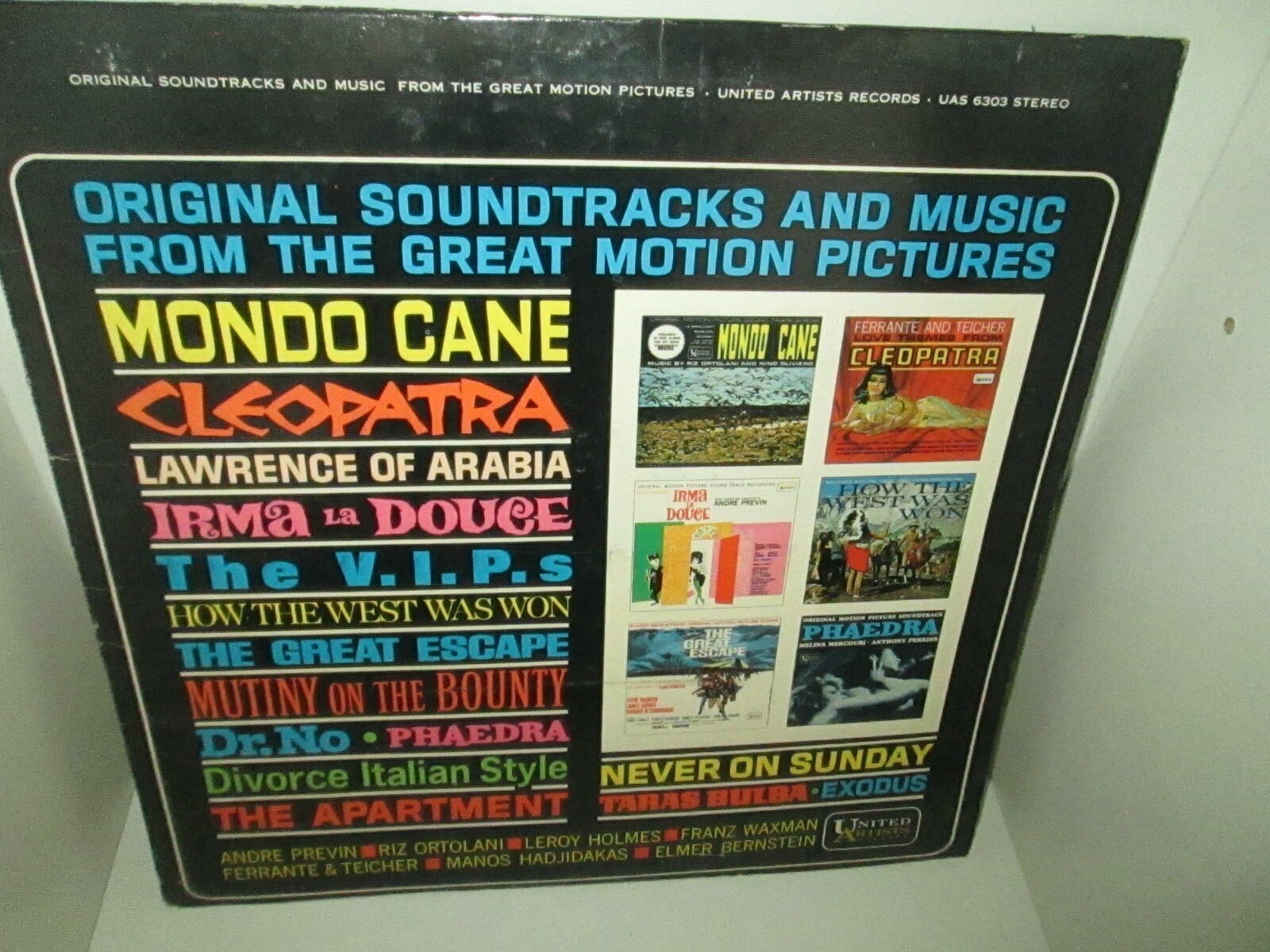 1960s MOTION PICTURE SOUNDTRACKS rare LP Album MONDO CANE Exodus GREAT ESCAPE 